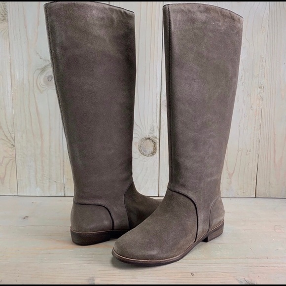NIB Ugg Gracen Tall Gray Suede Riding Boot 8.5 - Picture 1 of 7